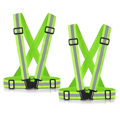 Reflective Vest Running Gear, 2-10Pack High Visible Safety VES - color: Green