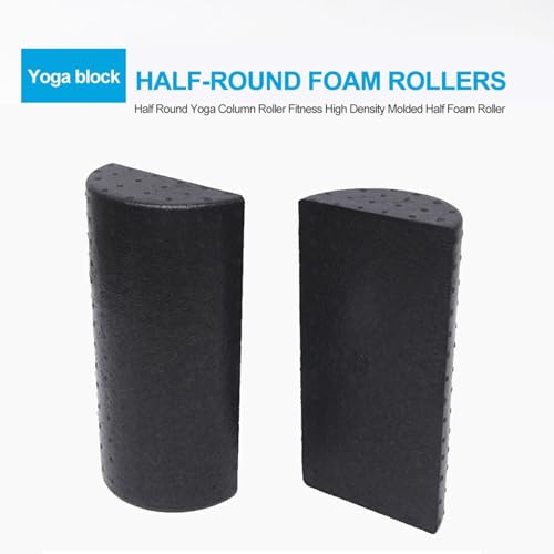 Soft Half Foam Roller - Half Round Massage Cylinder, Density Fitness
