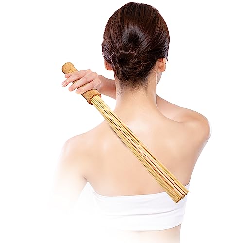 Bamboo Massage Stick for Back,Massage Roller Sticks,Bamboo Therapy Massage Body Tools for Relaxing Muscles (1)