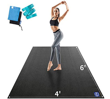 MRO Extra Large Yoga Mat, 12'x6'/9'x6'/7'x5'/6'x4' (9MM) Extra Wide and Thick Exercise Mats for Home Gym Workout, Non-Slip, Soft for Women and Men Fitness, Ideal for Barefoot Yoga, Pilates, stretching