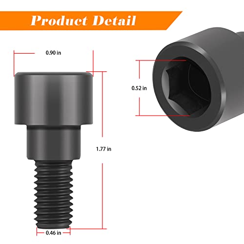 Hex Bolts Fit for Bars of Olympic, Curl Bars, Tricep, Dumbbell(2-Pack)