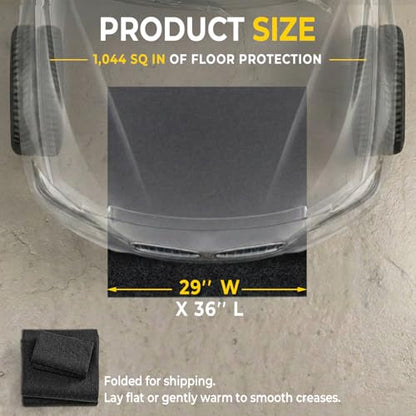 Oil Spill Mat - Garage Floor Mat, Absorbent Oil Pad, Premium Maintenance Mat, Waterproof, Contain Liquid, Protect Garage Surface from Spill & Stain, Reusable, Washable, Durable, Black, 29”x36”