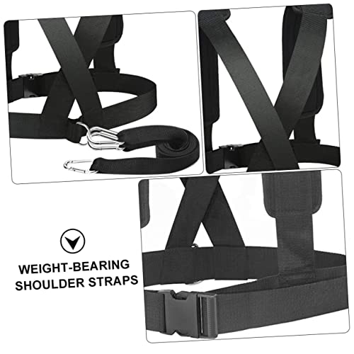 2pcs Weight Bearing Shoulder Straps Resistance Belt for Fitness Training Metal Buckles Lightweight Sled Harness for Running Speed Strength Workout