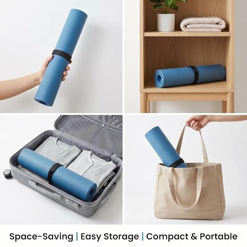 Mini Yoga Mat, Warrior-like Grip,Non-Slip,Alignment System,Head,Knee and Elbow Pad,Meditation Mat,Abdominal wheel pad,Portable