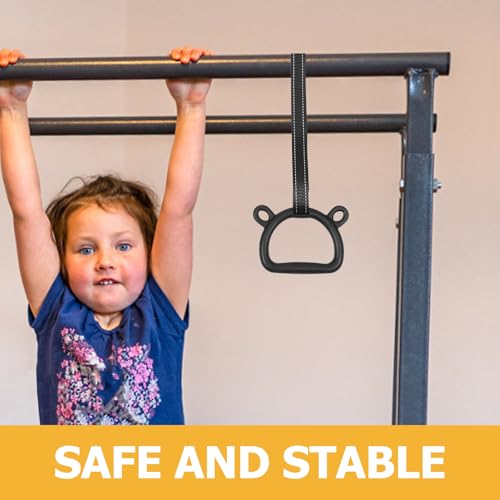 TOYANDONA Gymnastics Pull-up Rings Set, Adjustable Thickened Indoor Training Rings with 2m Straps for Home Exercise and Strength Building
