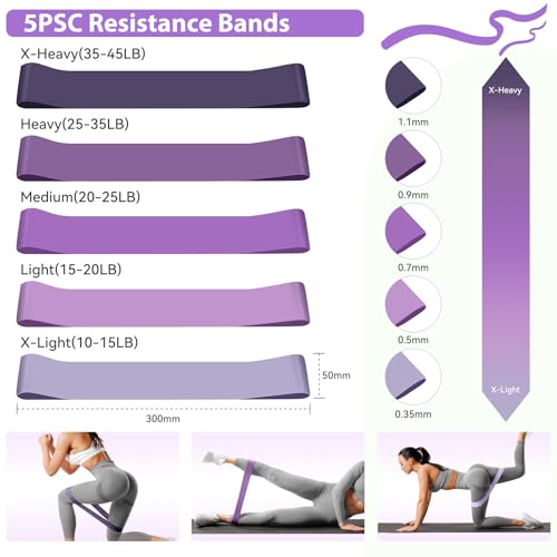 HASHMUST Pilates Ring Kit 12 PCS for Women, Home Workout Equipment with Magic Circle, Mini Exercise Ball, Resistance Bands, Massage Lacrosse, Yoga Strap, Full-Body Fitness Set for Toning & Gift