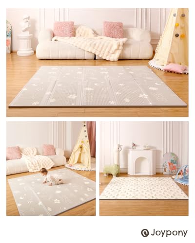Baby Play Mat, 59 x 79 Inch Foldable Play Mats for Babies and Toddlers, Waterproof & Anti-Slip Portable Floor Mat for Playpen with Travel Bag - size: 59x79x0.4 Inch