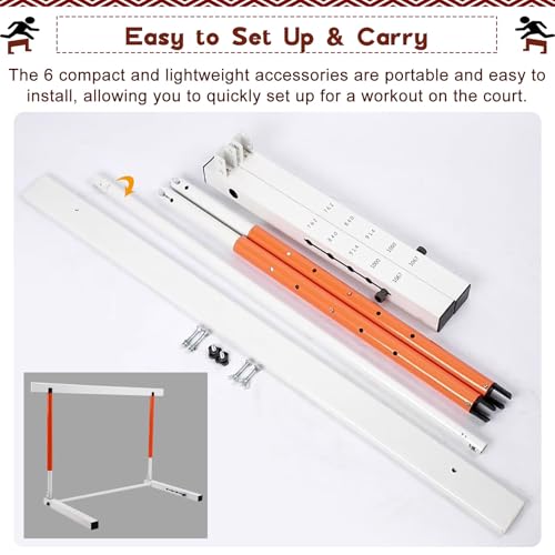 Height Adjustable Hurdles, Foldable Speed Hurdles for Agility Training, Adjustable Height Sports Practice Equipment/Track and Field Team Training Hurdles for Jumping/, 30-42in(76-106cm)