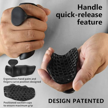 Original Weight Lifting Grips for Men Women Deadlifts, Ergonomics Rubber Gym Grips for Women Hand Palm Protection Gym Gloves, Soft Workout Grips for Weight Lifting Exercise Bodybuilding