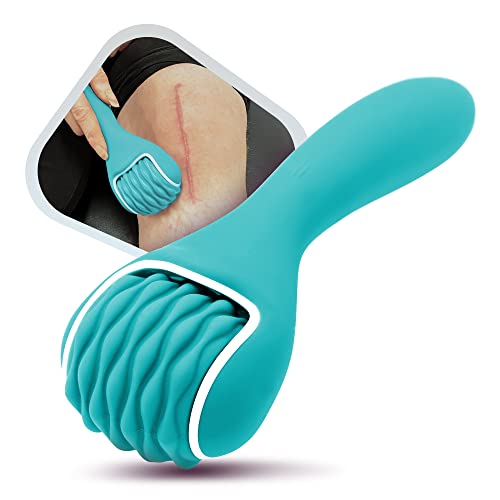 Scar Tissue Massager for Post-Surgery Recovery, Silicone Ice Massage for Post-Surgery Incision Swelling and Soreness, Vibrating Joint Roller for Improved Range of Motion Designed by Physical Therapist - color: Teal