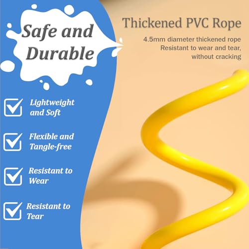 Ponydash Jump Rope, Jump Ropes for Kids, 2 Pack Kids Jump Rope Lightweight &Adjustable &Durable jumping rope for Fitness-Speed Jump Rope for Women Men Youth, Foam Grips Handles for, Workout