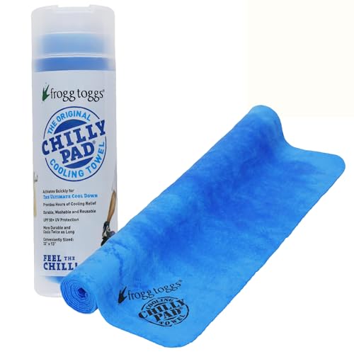 FROGG TOGGS Chilly Pad, Instant Cooling Towel, Long Lasting, Reusable, Sports and Outdoors Neck Towel 33x13