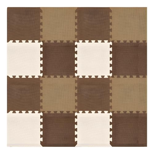 We Sell Mats 3/8" Thick Multipurpose EVA Foam Exercise Floor Mat, 12"x12" Interlocking Kid-Friendly Tiles, Anti-Fatigue for Home, Gym, Playpens, Classrooms - color: Mochamix