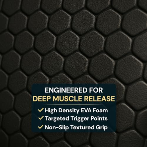 Foam Roller for Muscle Massage, Stiff Back Pain Relief, Physical Therapy, Deep Tissue, Exercise Equipment for Home Gym, Stress, Yoga, Pilates for the Fit Citizen (Black, Mini 12 x 4 Inches)