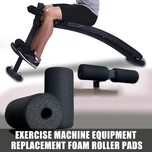 High Density Foam Roller, Replacement Foam Foot Pads for Home Gym Exercise Machines Equipments, Weight Bench Leg Extension Curl Attachment - color: Foam 7''