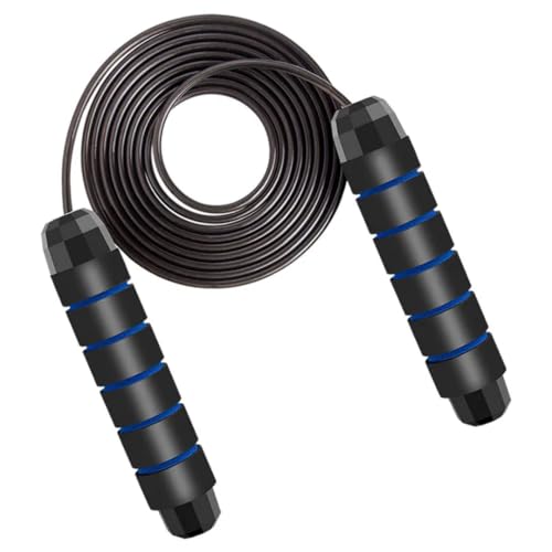 Adjustable Jump Rope for Fitness – Tangle-Free Speed Rope with Comfortable Foam Handles Detachable Metal Bar for Cardio, Weight Loss, Training & Home Workouts