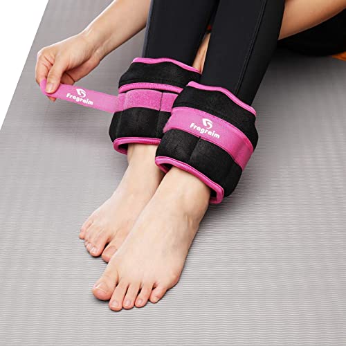 Fragraim Adjustable Ankle Weights 1-3/4/5/6/8/10/12/15/20 LBS Pair with Removable Weight for Jogging, Gymnastics, Aerobics, Physical Therapy - color: Purple, style: 5 lbs each( 10 lbs pair)