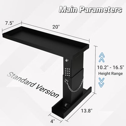 Ladder Extender for Stairs, Heavy-Duty Ladder Levelers for Extension Ladders, Non-Slip Design, 10.2"- 16.5" Adjustable Height, 20"L x 7.5"W Platform for Extension/Straight/Telescopic Ladders
