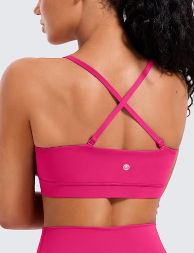 CRZ YOGA Butterluxe Thin Strap Sports Bra - color: Granita Pink, size: X-Large
