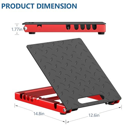 Slant Board for Calf Stretching, Heavy Duty Steel Calf Stretcher, 5-Level Adjustable Incline Board, 650 lbs Weight Capacity for Ankle Foot Knee Pain Relief, Physical Therapy & Plantar Fasciitis