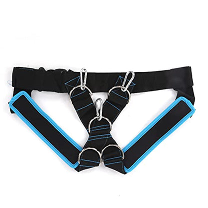 Weight Bearing Shoulder Strap Pulling Sled Harness Vest Black, Adjustable Nylon with Metal Buckle - Padded Comfort, Durable Design, Ideal for Resistance Training and Agility - color: Black Blue