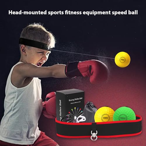 Erice Boxbollen, Boxing Reflex Ball for - React Reflex Balls on String with Headband, boxbollen Original - Improve Hand Eye Coordination, Punching Speed, Fight Reaction, pornographic
