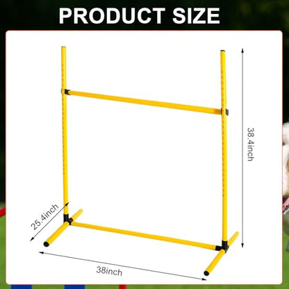 Halloscume 6 Pcs Dog Agility Training Jumps Hurdles,Yellow - color: Yellow