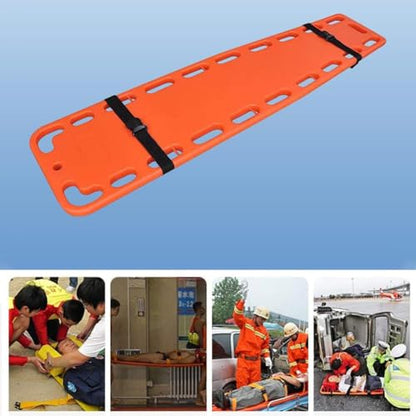 Foldable Lifeguard Spine Board Stretcher - Plastic Water Backboard, 350Lb Capaci, Floatable Design for Emerncy Response & Quick Recovery - color: Straight