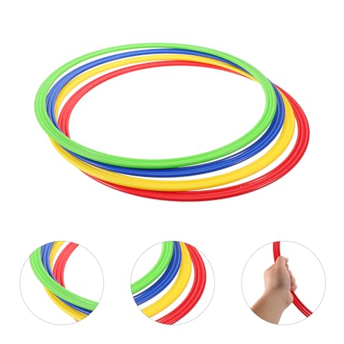 ibasenice 4pcs Agility Training Circles Soccer Training Rings Portable for Speed Coordination Exercises Football Players