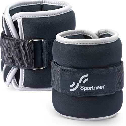 Sportneer Ankle Weights & Wrist Weights-0.5 1 2 3 4 5 Lbs Set of 2 for Men Women Kids Strength Training Arm and Leg Weights Set Comfortable and Soft Perfect for Dancing Running Walking Fitness Workout