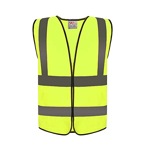 zojo High Visibility Reflective Safety Vest Bulk 10 Pack - color: Neon Yellow