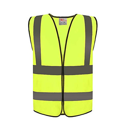 zojo High Visibility Reflective Safety Vest Bulk 10 Pack - color: Neon Yellow