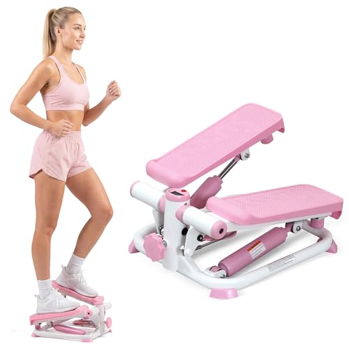 Sunny Health & Fitness Mini Stepper w/LCD Monitor & Adjustable Step Height - color: Pink