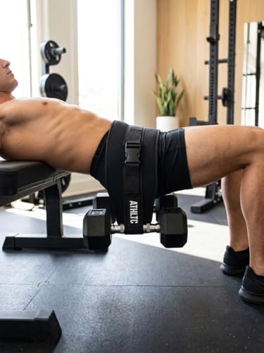 Hip Thrust Belt for Dumbbells - Adjustable Slip-Resistant Neoprene Booty Belt - Glute Belt for Hip Thrusts and Glute Bridges - Supports Kettlebells and Plates
