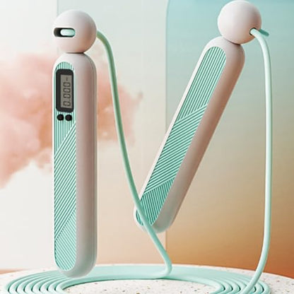 Cordless Jump Rope with Digital Counter Smooth Bearing Rotation Jump Counter Counting Skipping Rope