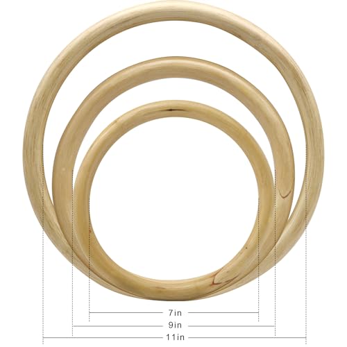 ZooBoo Wing Chun Rattan Rings 3-Pack Professional Training Set | (7"+ 9"+ 11") Wingchun Ring , Martial Arts Practice, Arm Positioning