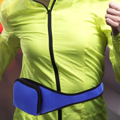 Mic Belt Waist Pack Neoprene Zippered Microphone Bag Sweat-resistant Mic Holder for Fitness Instructors Running Trainers Workout Waistband Pack Blue