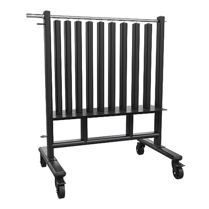 Power Systems Premium Dumbbell Storage Rack – Mobile Weight Rack with Wheels, Heavy Duty Steel Organizer for Home Gym, Fitness Studio & Commercial Use, Secure Space Saving Design (Rack Only)
