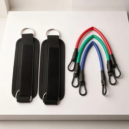 5-Piece Universal Ankle Resistance Band Set with Adjustable Straps for Yoga, and Fitness