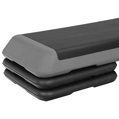 ZenStyle 43" Adjustable Aerobic Stepper Bench with 4/6/8 Inch Risers, Non-Slip Surface for Cardio, Strength Training & Home Fitness Workout
