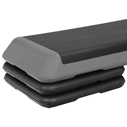 ZenStyle 43" Adjustable Aerobic Stepper Bench with 4/6/8 Inch Risers, Non-Slip Surface for Cardio, Strength Training & Home Fitness Workout