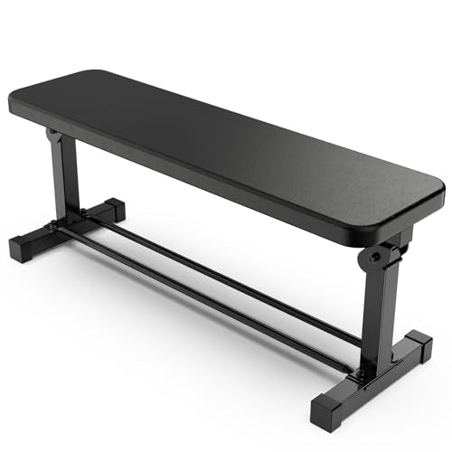 Extended Flat Weight Bench, Extra Long Workout Bench for Weightlifting and Strength Training, 1000lbs Capacity, Home Gym Equipment