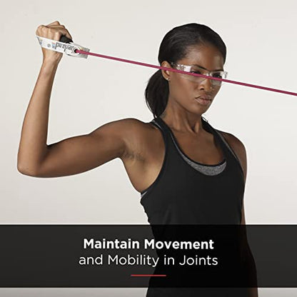 THERABAND Resistance Tubes, Professional Latex Elastic Tubing with Hard Handles, Full Body Exercise, Physical Therapy, Lower Pilates, At-Home Workouts, & Rehab, 48 Inch, Red, Medium, Beginner Level 2