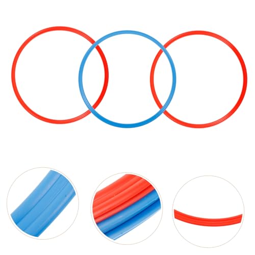 Happyyami 6 Pack Soccer Agility Rings Training Equipment Set for Boys and Girls Adults Abs Plastic Durable for Football Soccer Basketball Random Color