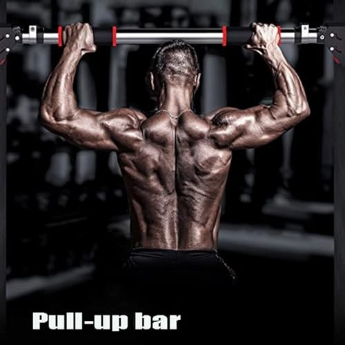 Chin Up Bar Doorway Pull Up Bar with Gymnastics Rings, No Screw Adjustable Strength Training Chin Up Bar Up Bars, Max Load 551lbs Horizontal Exercise Bar (Size : 110-138cm/43.3-54.3in)