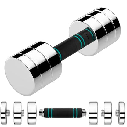 LIFERUN Single Steel Adjustable Dumbbell, 5/10/15lb Free Weight Single Dumbbell, Non-Slip and Comfortable Foam Handle, Adjustable Single Dumbbell for Home Gym Office Exercise - style: 10lb