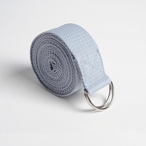 Stretching Strap Yoga Strap Physical Therapy for Home Workout, Exercise, Pilates and Gymnastics, Non-Elastic Stretch Bands for Women & Men - color: Gray