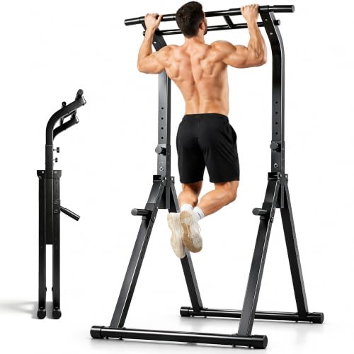 Foldable Pull Up Bar, Freestanding Power Tower Pull Up Bar Station