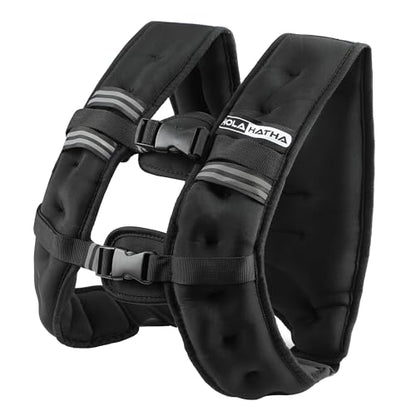 Weighted Vest for Running with Reflective Stripes and Adjustable Straps for Men & Women Fitness, Workout, Training, and Weight Loss, Black