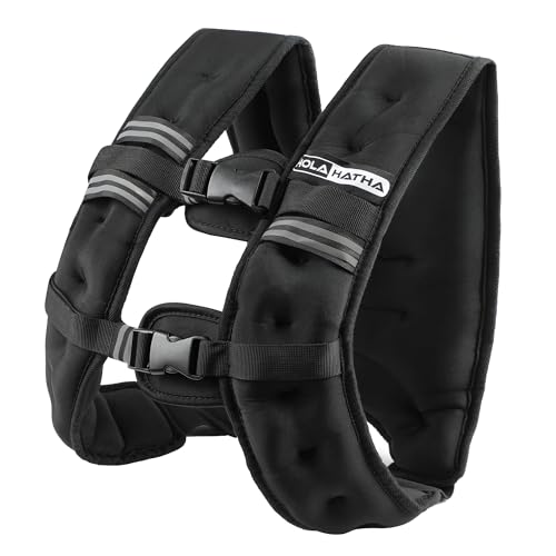 Weighted Vest for Running with Reflective Stripes and Adjustable Straps for Men & Women Fitness, Workout, Training, and Weight Loss, Black